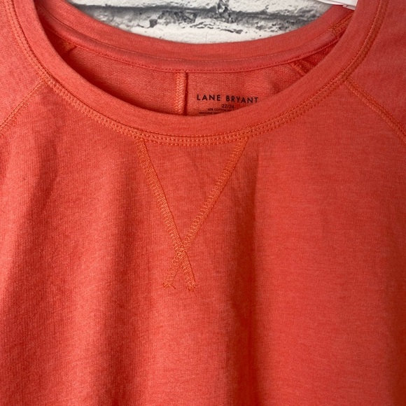 Lane Bryant Coral Pink Short Sleeved T Shirt size 22/24 NWT - Picture 5 of 9